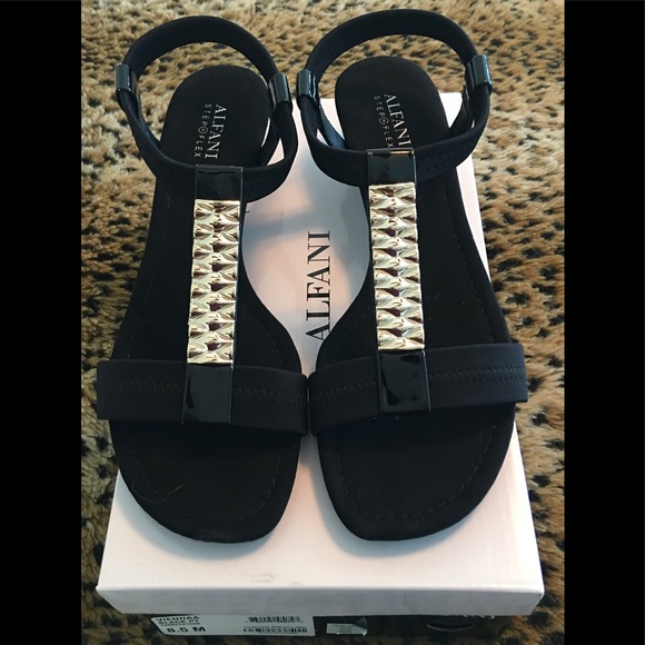 alfani black sandals